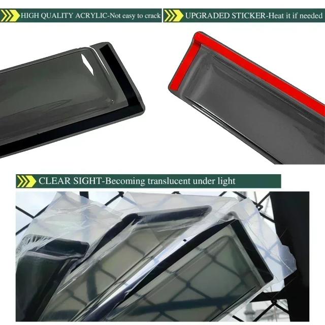 メルセデス・ベンツ Sクラス W220/V220 2000-2006年モデル ロングホイールベース 用 ウィンドウバイザー 雨ガード ドアビザー 輸入品
