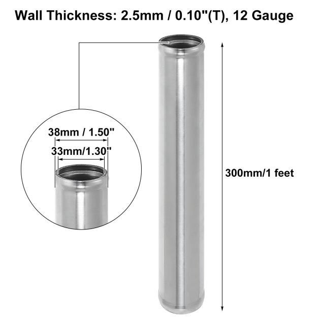 Uxcell アルミ合金チューブ OD 38/45/51/63/76/89/102mm インタークーラーパイプ エアインテークチューブ 0度 45度 300mm 車用 輸入品_11
