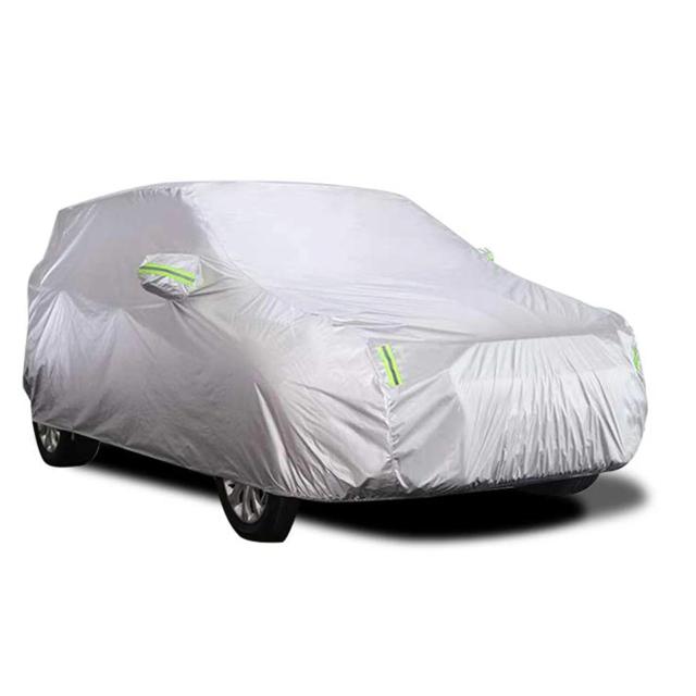 カーカバー 屋外用 車両保護 日除け 雪対策 UVカット カバー SUV セダン 自動車用 サンシェード 防塵 防水 ブラック シルバー 輸入品