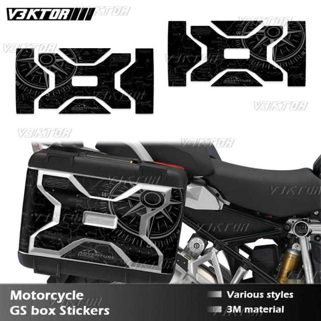 オートバイ用アルミニウム合金サイドケース・トランクステッカー - R1200GS/R1250GS 2004-2023 トリプルブラック対応 輸入品