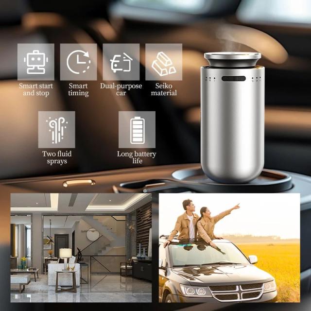 車用電気式アロマディフューザー コンパクト設計 長時間持続するアロマセラピー 消臭機能付き車内芳香剤 輸入品