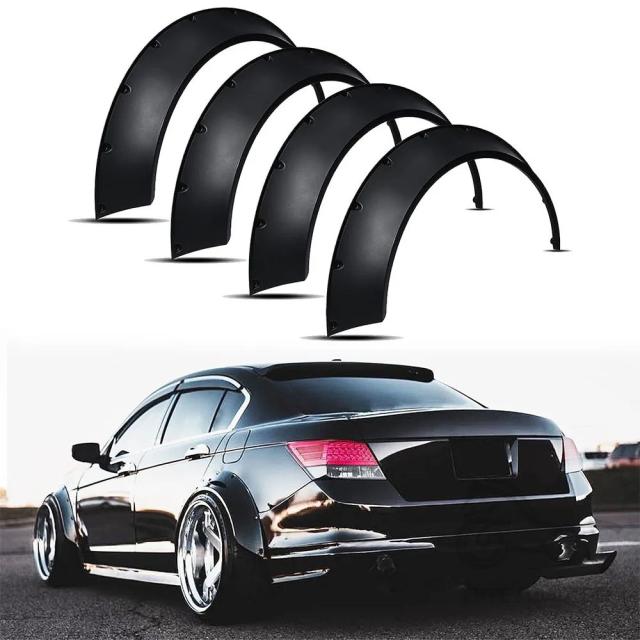 4個セット 柔軟ユニバーサル 車用ワイドフェンダーフレア ホイールアーチ拡張 メルセデスベンツ W204 W205用 BMW F32 F36 E90 E92用 輸入品