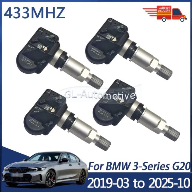 BMW 3シリーズ G20 (2019-) 用 TPMSセンサー 1/4個セット タイヤ空気圧監視センサー 品番: 6877937 6877936 433MHZ 輸入品