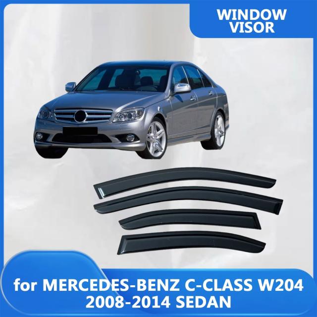 メルセデス・ベンツ Cクラス W204 セダン 2008-2014年 用 ウィンドウバイザー 雨ガード ドアバイザー 輸入品