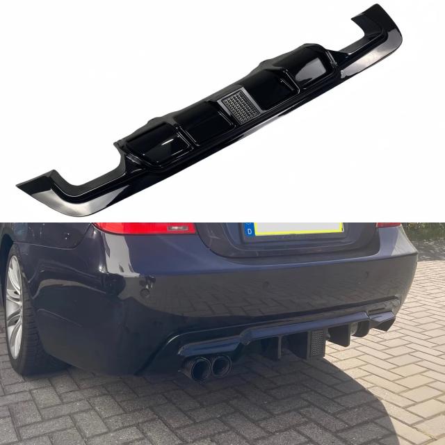 MPスタイル 光沢ブラック 車用リアバンパーディフューザー BMW E60 E61 5シリーズ Mスポーツ 2004-2010 チューニング リアバンパーバランス ボディキット 輸入品