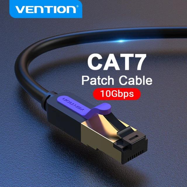 Vention RJ45 Cat7 LANケーブル STP ネットワークケーブル Cat6対応 パッチコード ルーター用 Cat7イーサネットケーブル 輸入品