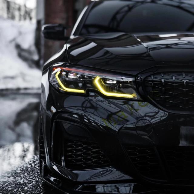 CSL 3シリーズ G20 レーザーヘッドライト イエローレモン エンジェルアイ DRLボード 2019- BMW G21 320i 330i M340i 用 アンバー デイタイムライト 輸入品_3