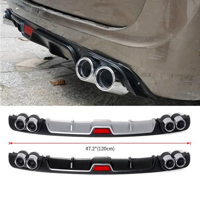 ユニバーサルABS製 リアバンパースポイラー 120-128cm リアバンパーリップディフューザー 自動車部品 多数の車種に対応 輸入品_12