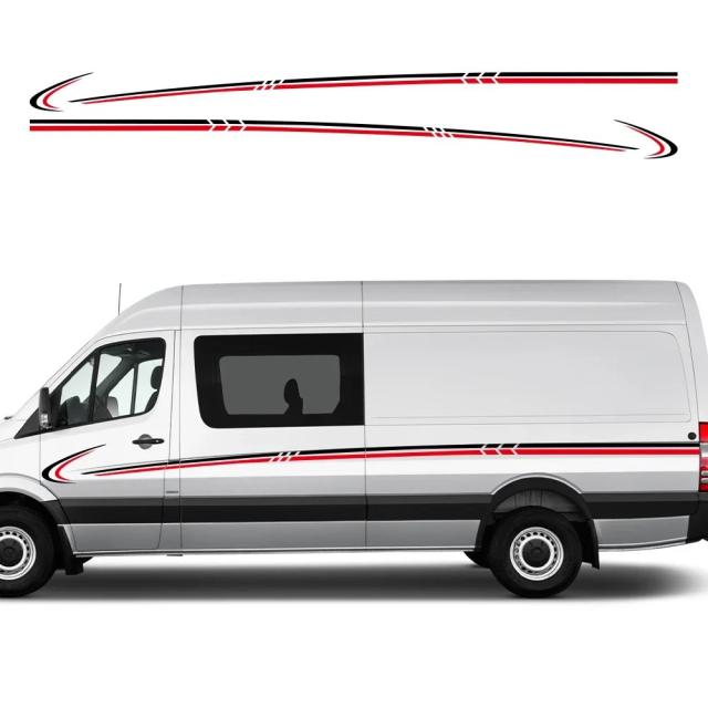 メルセデス・ベンツ スプリンター バン カスタム 用 ボディ ストライプ デカール シート 車 ラッピング フィルム DIY 装飾 輸入品