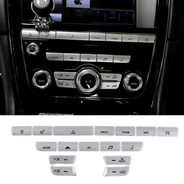 ジャガー XJ X351 用 エアコン・ヒーターコントロールスイッチ ボタンカバーデカール クローム カーステッカー アクセサリー 輸入品_3