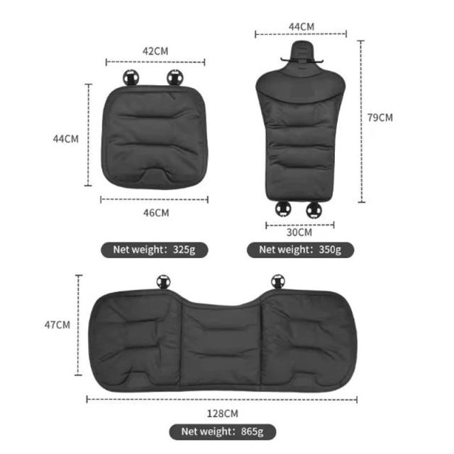 カーベルベットクッション ヴィンター レザー バックレスト シートカバー アクセサリー フォード モンデオ フォーカス フィエスタ クーガ C-MAX MK3 エクスプローラー マスタング 対応 輸入品_3