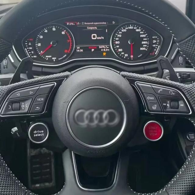 アウディ A3 S3 RS3 A4 A5 S5 A6 S6 RS6 TT R8 Q3 Q5 用 カーボンファイバー ステアリングホイール パドルシフト エクステンション カーディテール 輸入品_5