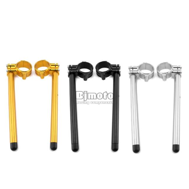 55mm CNCクリップオンフォークハンドルバー 22mm 7/8インチ モーターサイクルハンドルバークリップオン レーシング調整可能 BMW ホンダ ヤマハ 対応 輸入品
