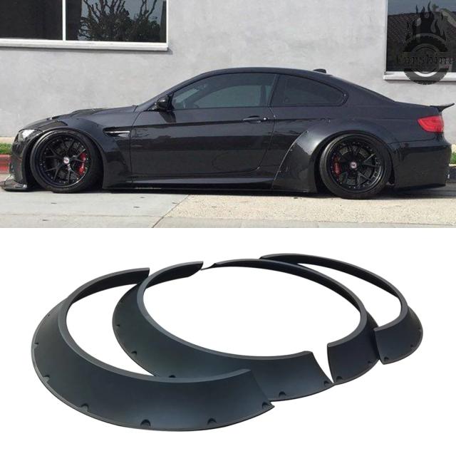 BMW E92 M3用ワイドボディフェンダーフレアー 80mm 4ピースセット ブラック 輸入品_7