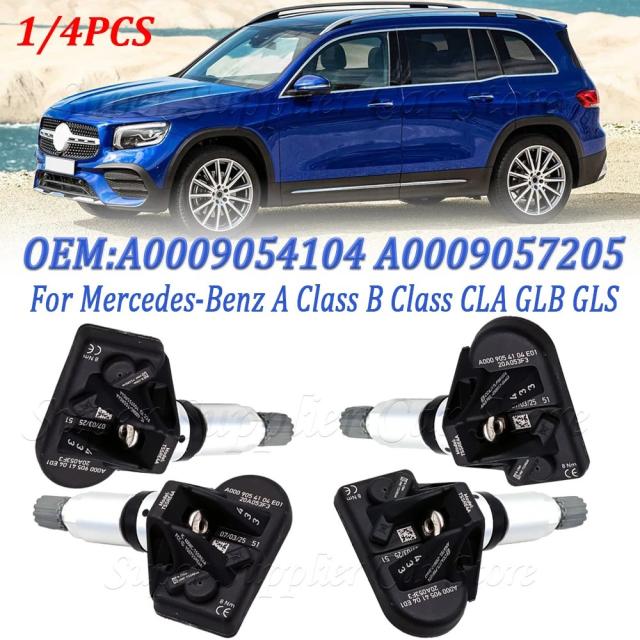 1/4個 新品 TPMS 433MHz タイヤ空気圧監視センサー A0009054104 A0009057205 メルセデス・ベンツ Aクラス Bクラス CLA GLB GLS 専用 輸入品