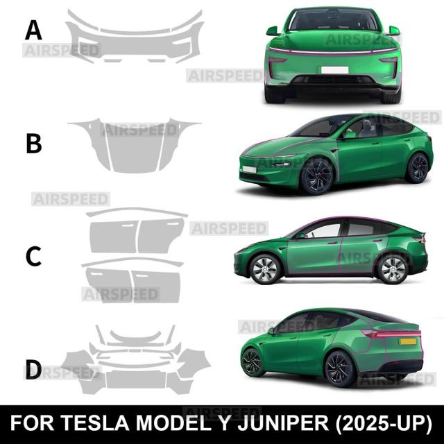 9ミル TPU 耐傷車用ペイントプロテクションフィルム for テスラ モデルY ジュニパー 2025 2026 グロス マット クリアブラ PPF アクセサリー 輸入品_2