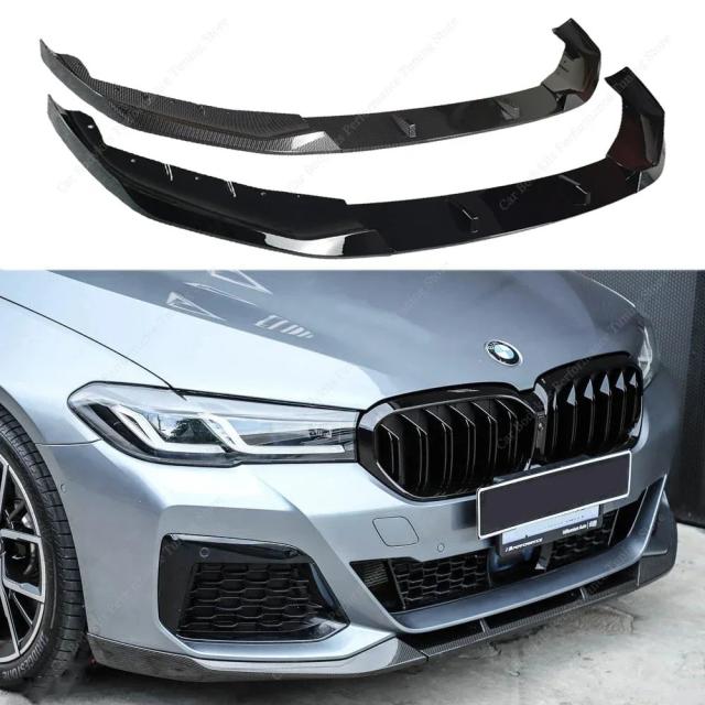 BMW G30・G31 LCI Mパフォーマンススタイル フロントバンパーリップスポイラー スプリッター ディフューザー 5シリーズ 520i 520d 530i 530d M550i 2021-2023 年式 用 輸入品