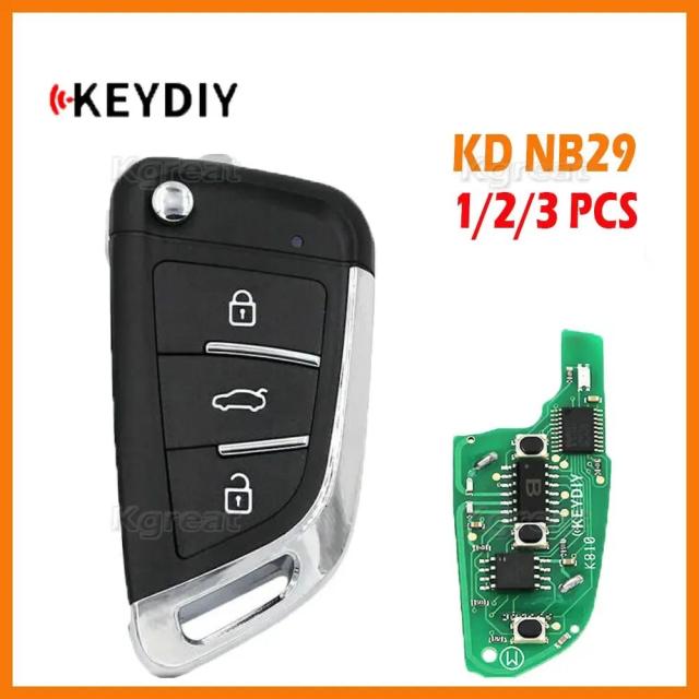 1/2/3個セット KEYDIY KD NB29 多機能 ユニバーサルリモコンキー 3ボタン KD900+ URG200 KD-X2 KD NB 車載リモコンキー チップ付き 輸入品
