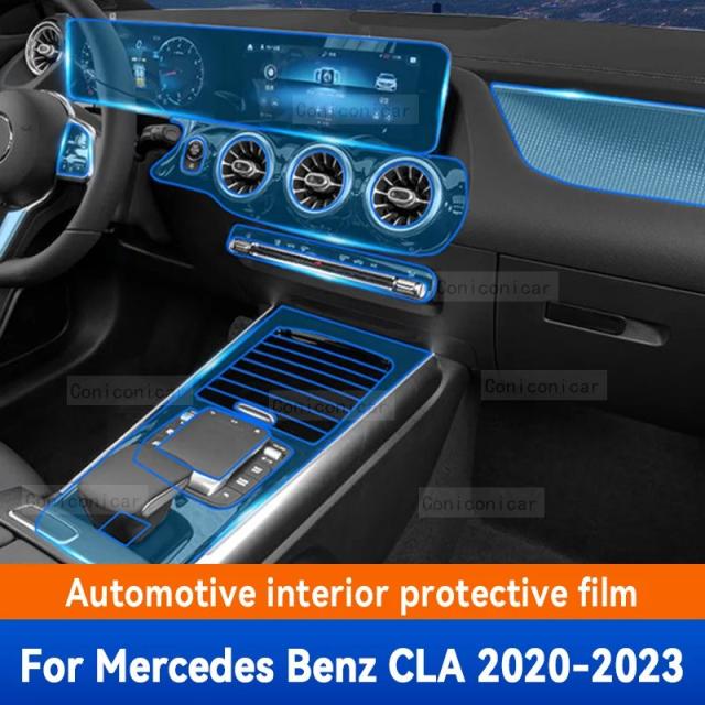 メルセデス・ベンツ CLA 2020-用 ダッシュボード・ナビ保護フィルム 内装用 傷防止 輸入品
