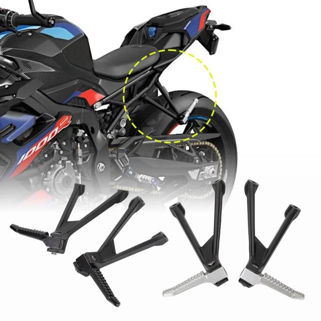 BMW S1000RR M1000RR用 リアフットペグ パッセンジャーペダル アルミフットレスト バイクアクセサリー K66 K67 輸入品