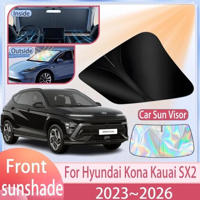 ヒュンダイ コナ カウアイ SX2 専用 フロントガラス サンシェード 日よけカバー 2023-2026年モデル 紫外線防止 車用品 輸入品 7,098円