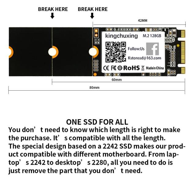 キングチューシン M.2 NGFF SSD 2280 2260 2242 1TB 512GB 256GB 128GB SATA ソリッドステートドライブ ロット 輸入品_4