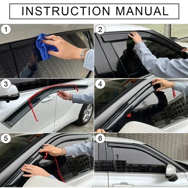 メルセデス・ベンツ Sクラス W220/V220 2000-2006年モデル ロングホイールベース 用 ウィンドウバイザー 雨ガード ドアビザー 輸入品