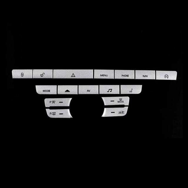 ジャガー XJ X351 用 エアコン・ヒーターコントロールスイッチ ボタンカバーデカール クローム カーステッカー アクセサリー 輸入品_12