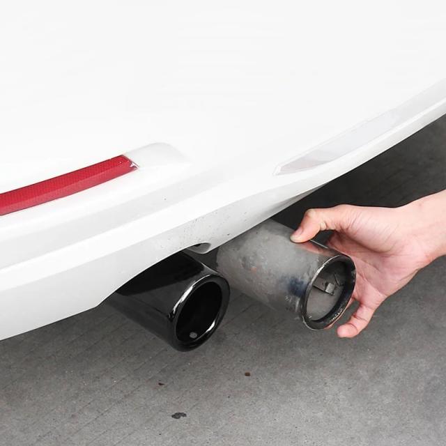 BMW 1・2・3・4・5シリーズ X1 3GT F20 F22 F30 F32 F34 F10 F48 F36 F11用 カーパーツ 光沢ブラック スチール エキゾーストパイプ トリム アクセサリー 輸入品_3