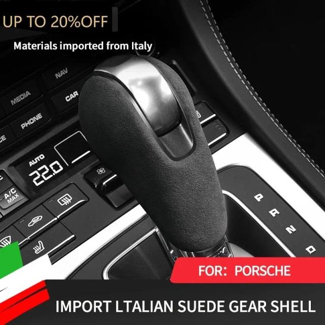 ポルシェ ボクスター カイマン パナメーラ マカン 911 718 センターコンソール シフトノブカバー アルカンタラ スエード 内装パーツ 輸入品