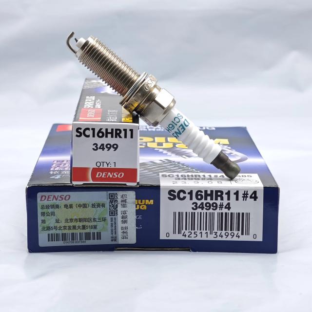 オリジナル DENSO イリジウム スパークプラグ SC16HR11 3499 トヨタ カローラ デュアルエンジン ヴィオス 純正 90919-01275 90919-01253 適合 輸入品