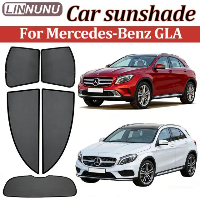 LINNUNU メルセデス・ベンツ GLA 400d H247 X156 用 マグネット式 サンシェード サイドウィンドウ UVカット メッシュカーテン アクセサリー 輸入品