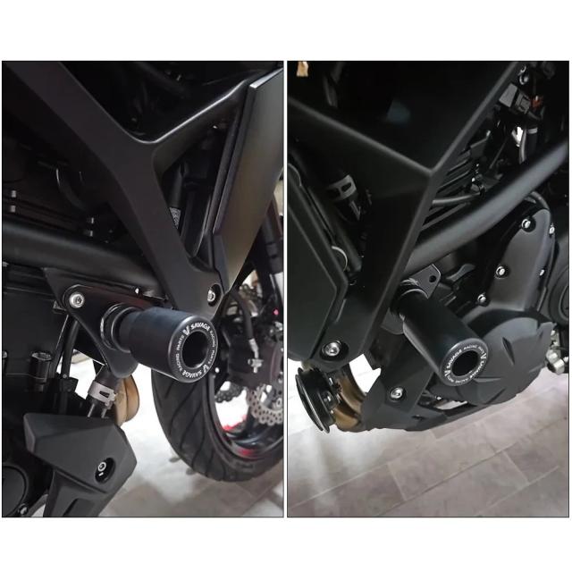 カワサキ KLE650 ヴェルシス 2015-式 専用 フレームスライダー クラッシュプロテクター エンジンガード 転倒保護パッド 輸入品