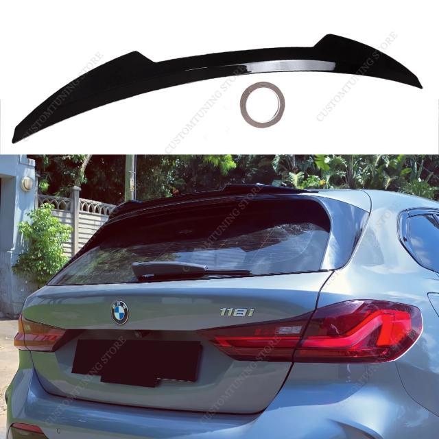 BMW F40 116i 116d 118d 118i 120i 120d 2019-2024 用 光沢ブラック ABS製 リアスポイラーキャップ エクステンション リアウィング ボディキット チューニングパーツ 輸入品