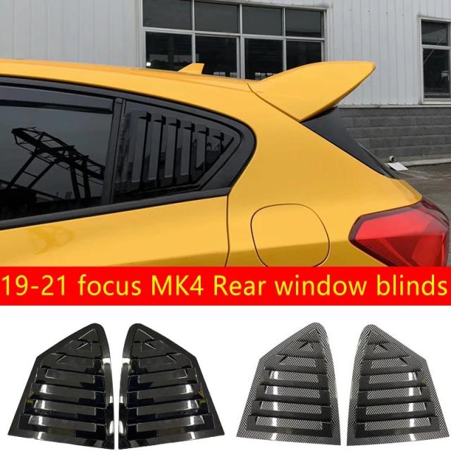 フォードフォーカスMK4 2019-2021 ハッチバック/セダン用 オートサイドリアウインドウルーバー 貼付タイプ ABS素材 輸入品