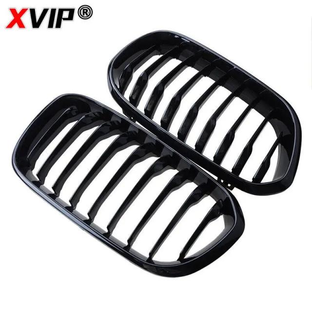 XVIP 1ペア フロントグリル BMW 1シリーズ F20 F21 2012-2019 用 グロスブラック キドニーグリル 交換用 レーシングフロントバンパーグリル 輸入品_2