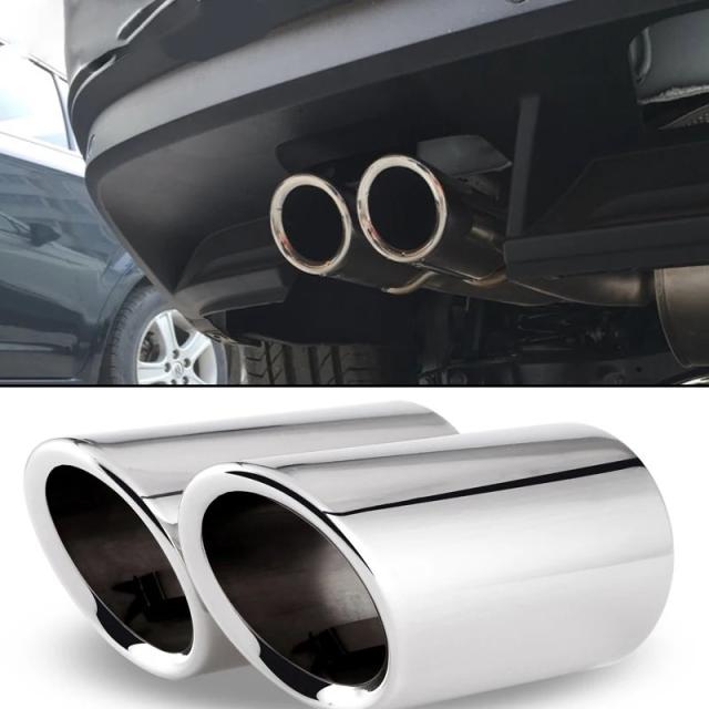 フォルクスワーゲン VW ティグアン 2017 2018 2019 MK2 用 ステンレス鋼 エキゾーストテールパイプ トリム アクセサリー 輸入品