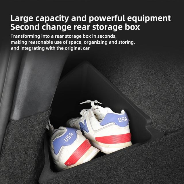 LUCKEASY Tesla Model Y用 リアトランク 収納ボックス オーガナイザー 車内インテリアアクセサリー 2022-式 輸入品