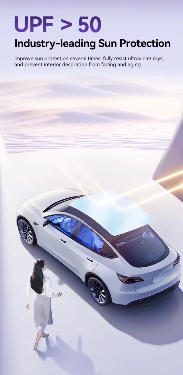 YZ マグネット式サンシェード クリップ - Tesla Model 3 / Y ハイランド ジュニパー 2021-25年 グラスルーフ用 フロント＆リア サンルーフ スカイライト サンシェード 輸入品_14
