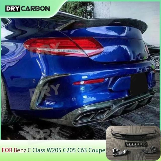 カーボンファイバー製 メルセデスベンツ Cクラス W205 C205 C63 AMG クーペ 2015-2020 用 リアバンパーディフューザーリップ ボディキット PP材質 輸入品 84,816円