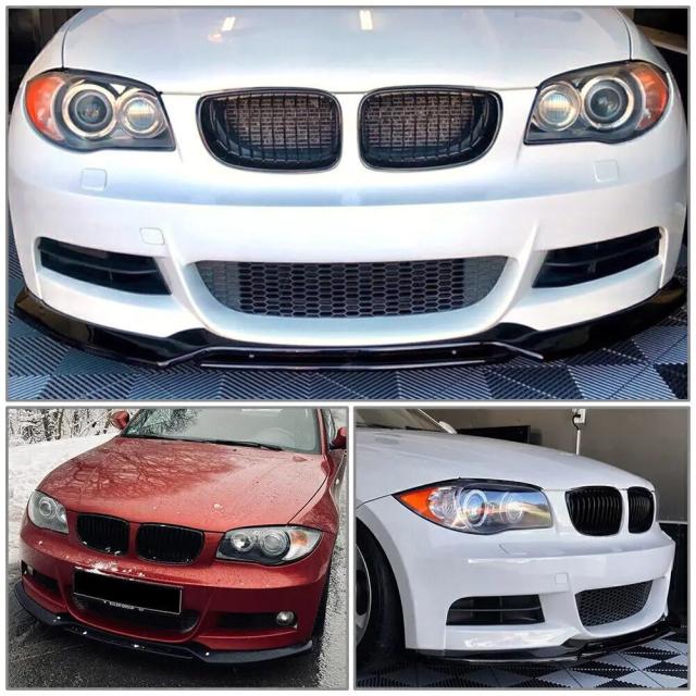 BMW E82 E88 1シリーズ（118d 120i 120d 125i 135i）2008-2013年用 フロントバンパースプリッターリップ 4ピース キャナードスポイラー ディフューザー ボディキット 輸入品_6