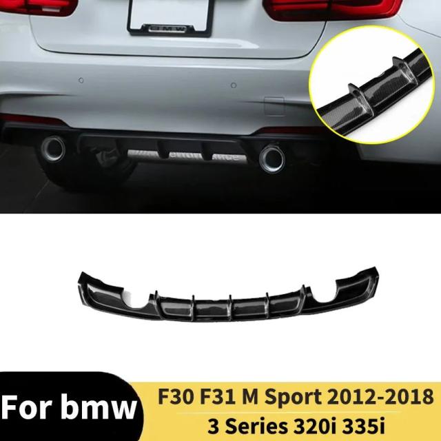 Mスポーツ 2012-用 BMW F30 F31 3シリーズ 320i 335i リアバンパーディフューザーリップ エクステリアスポイラー スプリッター ボディキット 輸入品