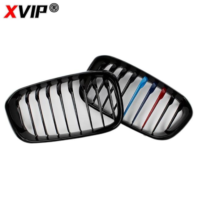 XVIP 1ペア フロントグリル BMW 1シリーズ F20 F21 2012-2019 用 グロスブラック キドニーグリル 交換用 レーシングフロントバンパーグリル 輸入品_3