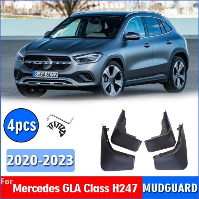 4個セット メルセデス・ベンツ GLAクラス H247 用 2020-モデル フェンダー マッドガード 泥除け マッドフラップ カーパーツ 輸入品