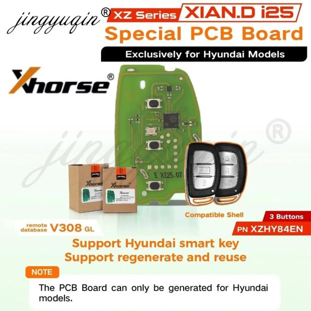 Xhorse XZHY84EN XZシリーズ i25専用PCBボード ヒュンダイ アイオニック I10 ツーソン ソナタ エラントラ 3ボタンキー VVDI VVDI2対応 輸入品