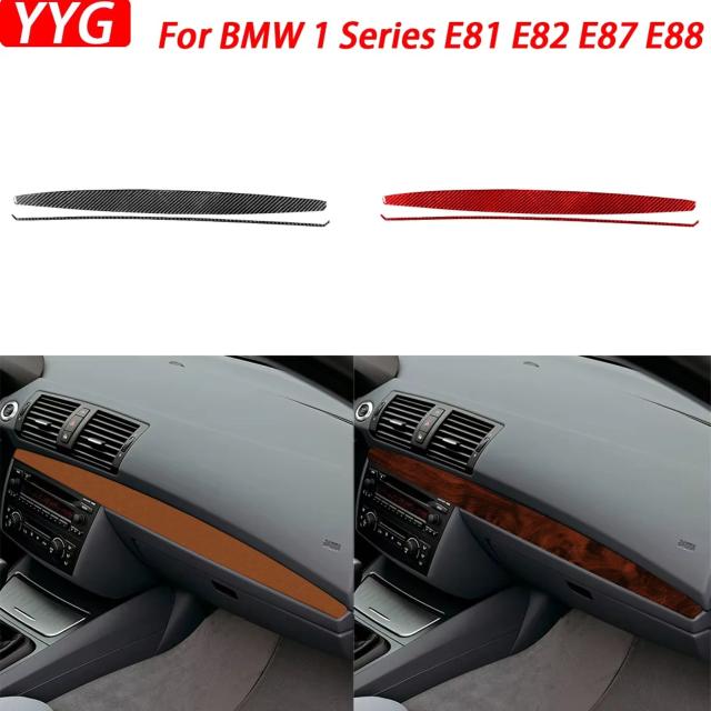 BMW 1シリーズ E81 E82 E87 E88 2008-2013 カーボンファイバー コパイロット ダッシュボード パネル トリム 内装ステッカー 輸入品