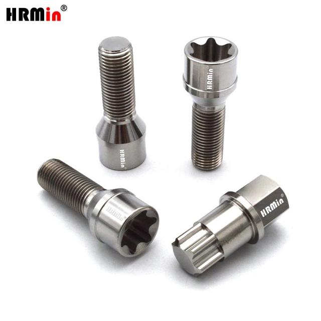 HRMin Gr5チタン製ホイールボルト トルクスコーンシート M14x1.5x28-45mm VW AUDI ベンツ Volvo ランボルギーニ マセラティ等 車種対応 輸入品_3