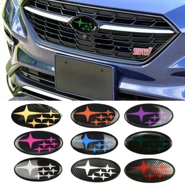 スバル WRX インプレッサ BRZ STI レガシィ アウトバック XV レヴォーグ エクシーガ 用 フロントフードエンブレム リアトランクバッジ ステッカー デカール アクセサリー 輸入品