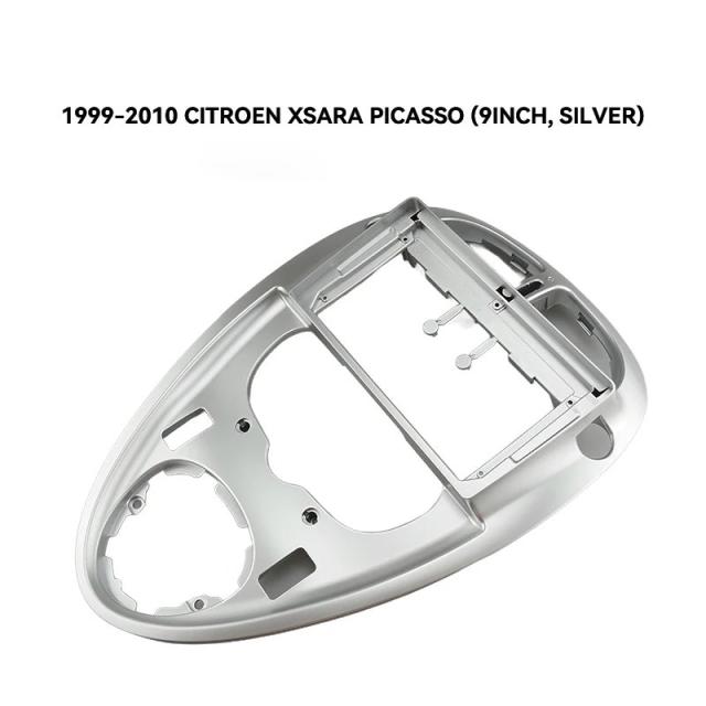 9インチ シトロエン クサラ ピカソ（シルビア） 1999-2010年用 オーディオ取り付け フレームプラグ ダッシュトリムキット フェイシアパネル ラジオプレーヤー 輸入品