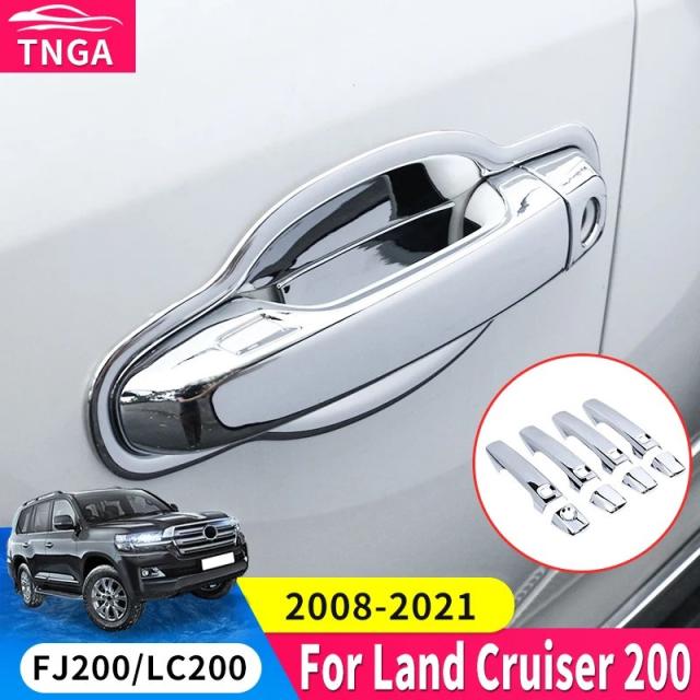 2008-式 トヨタ ランドクルーザー200 LC200 FJ200 用 ステンレス製 ドアハンドル カバー アクセサリー 改良型 2021 2020 2019 2018 2017 2016モデル対応 輸入品